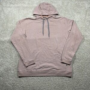 FREE FLY Performance Bamboo Hoodie Mens 2XL Rust‎ Red Salmon Running Hiking Pink